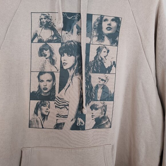 Taylor Swift The Eras Tour Oversized Tan Hoodie Size Med - Picture 2 of 11